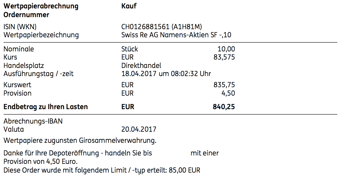 Kauf Der Swiss Re Kurz Vor Dem Dividendentermin